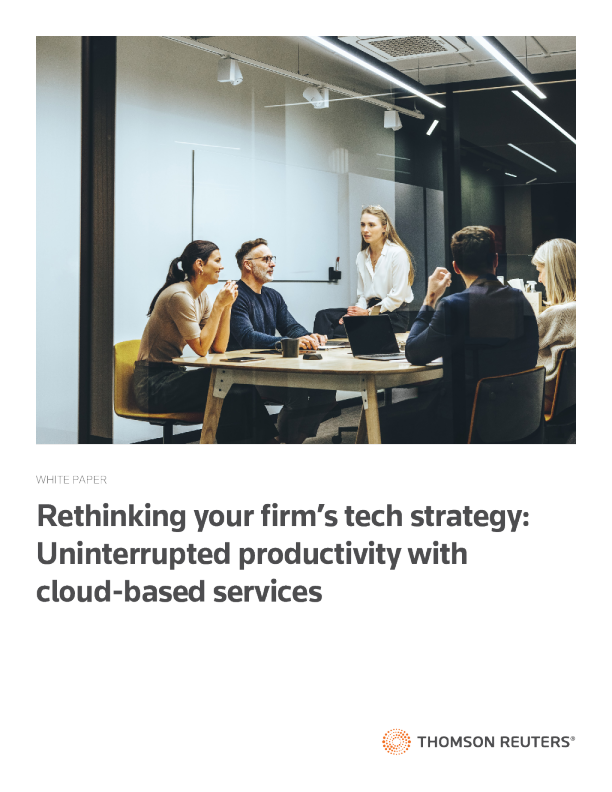 对于律师事务所来说 ， 云不仅仅是 “很好 ”