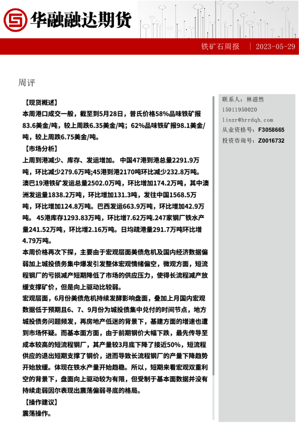 铁矿石周报
