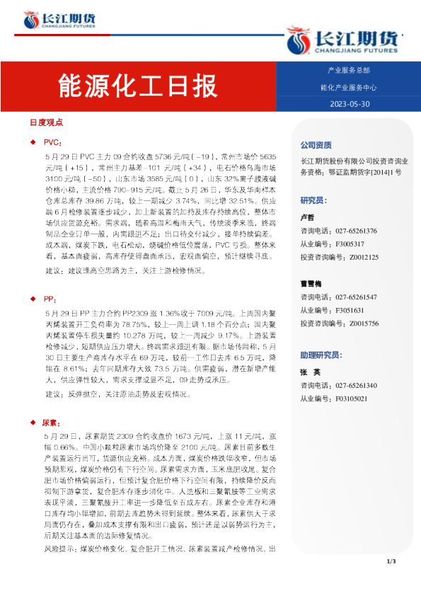 能源化工日报