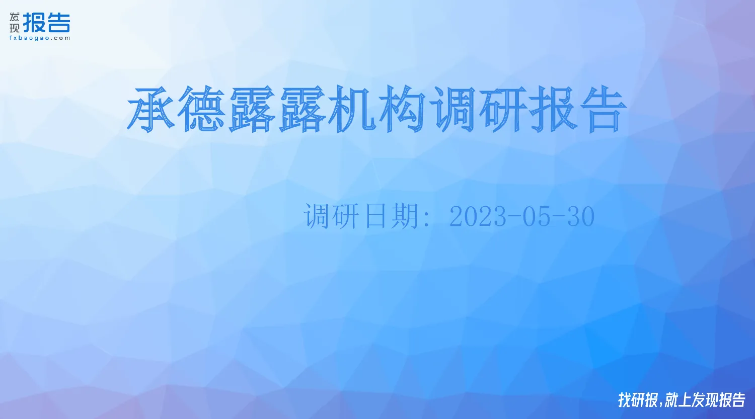 报告封面