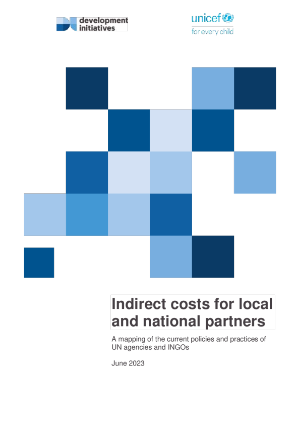 地方和国家合作伙伴的间接成本：联合国机构和国际非政府组织的政策和做法规划