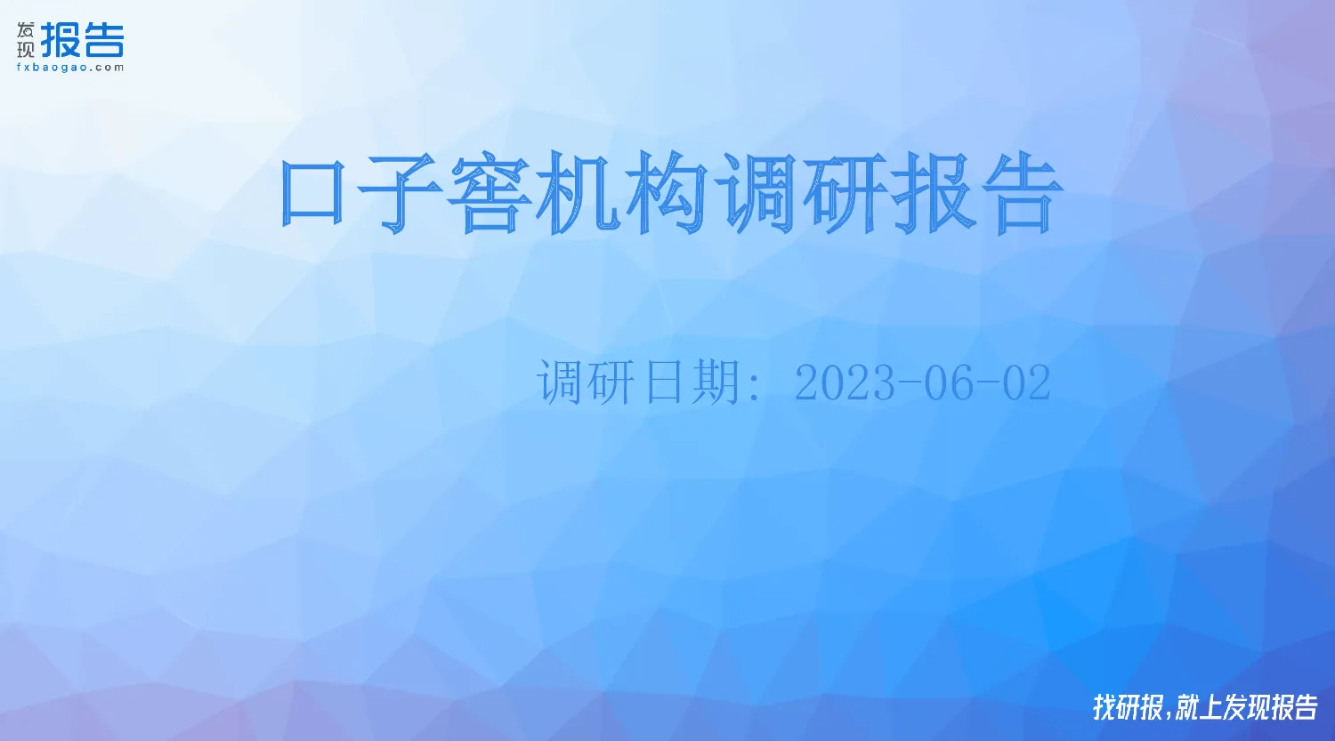 报告封面