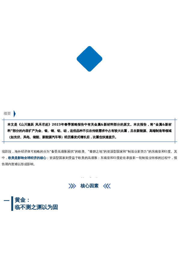 【春季策略报告】金属&新材料:黄旗紫盖连碧草