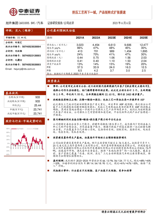 挤压工艺再下一城，产品矩阵式扩张提速