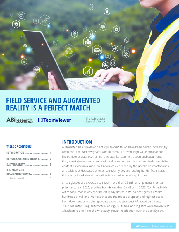 现场服务和增强现实是一个完美的匹配