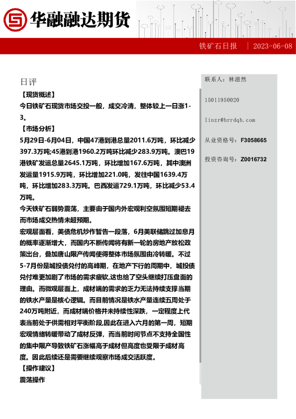 铁矿石日报