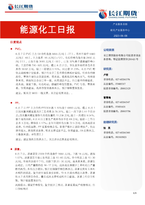 能源化工日报