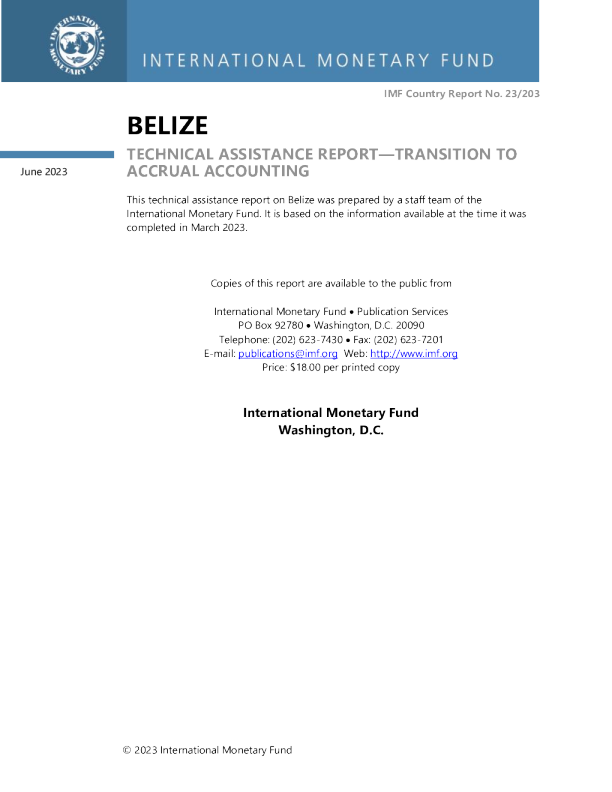伯利兹：技术援助报告-向权责发生制过渡