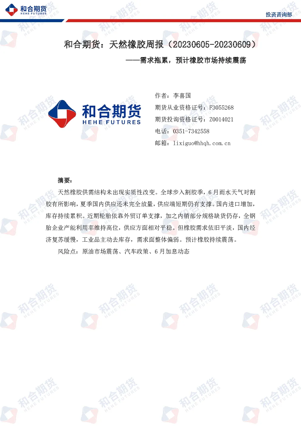 报告封面