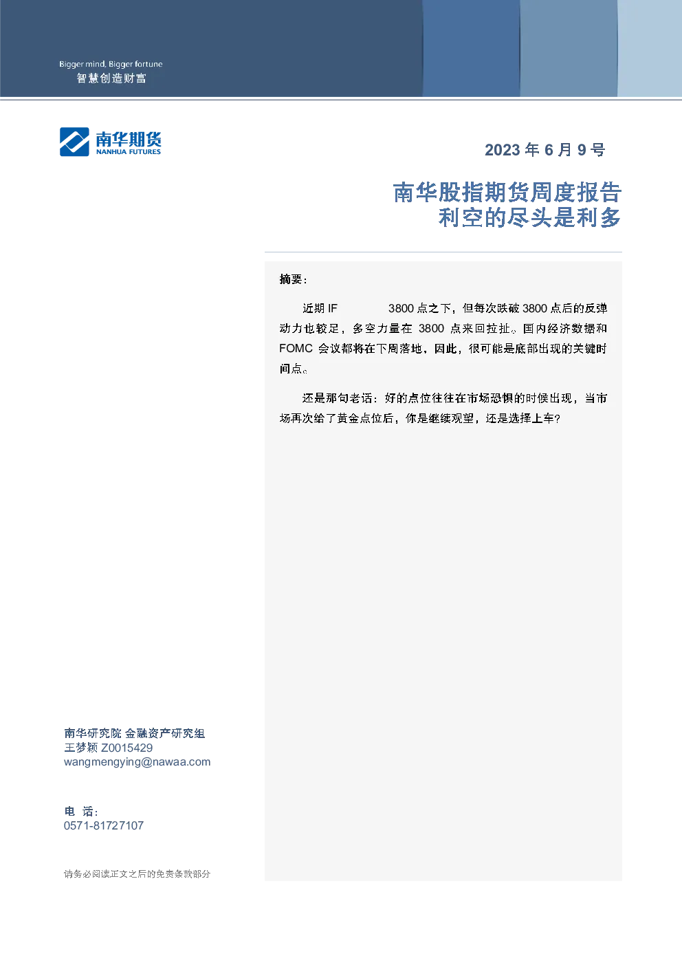 报告封面