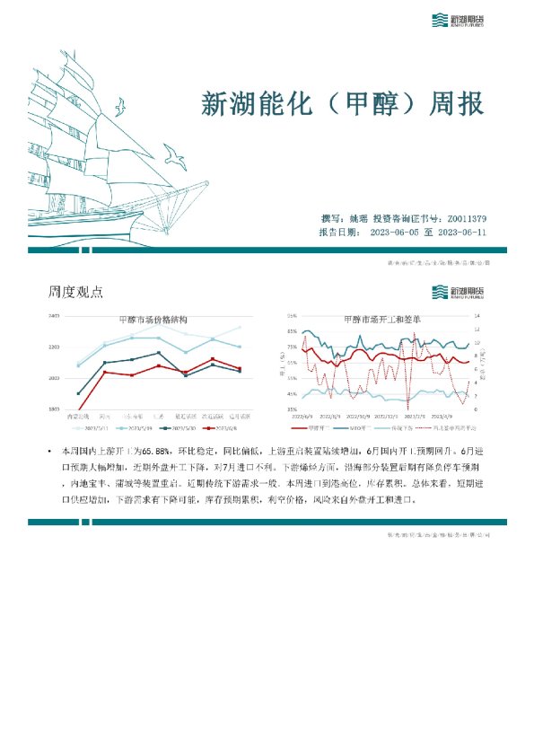 新湖能化（甲醇）周报
