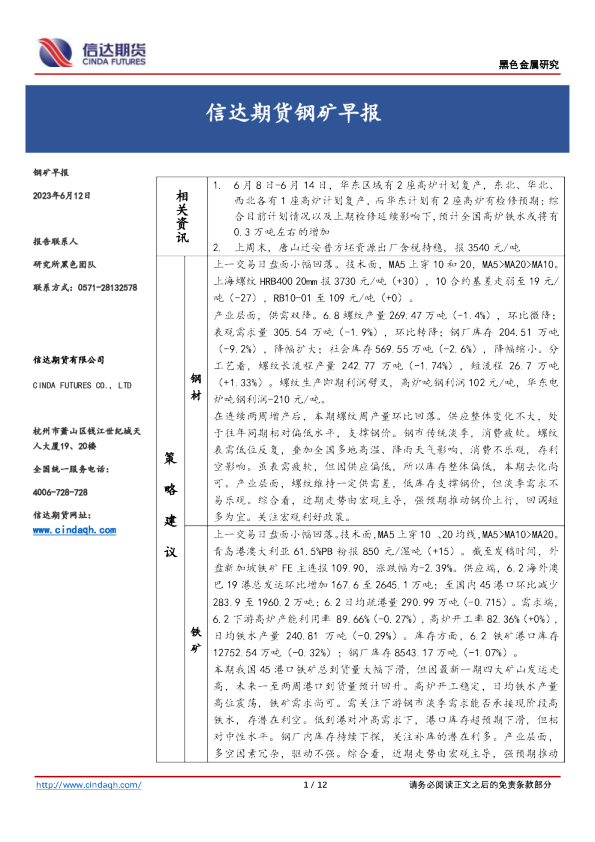 钢矿早报