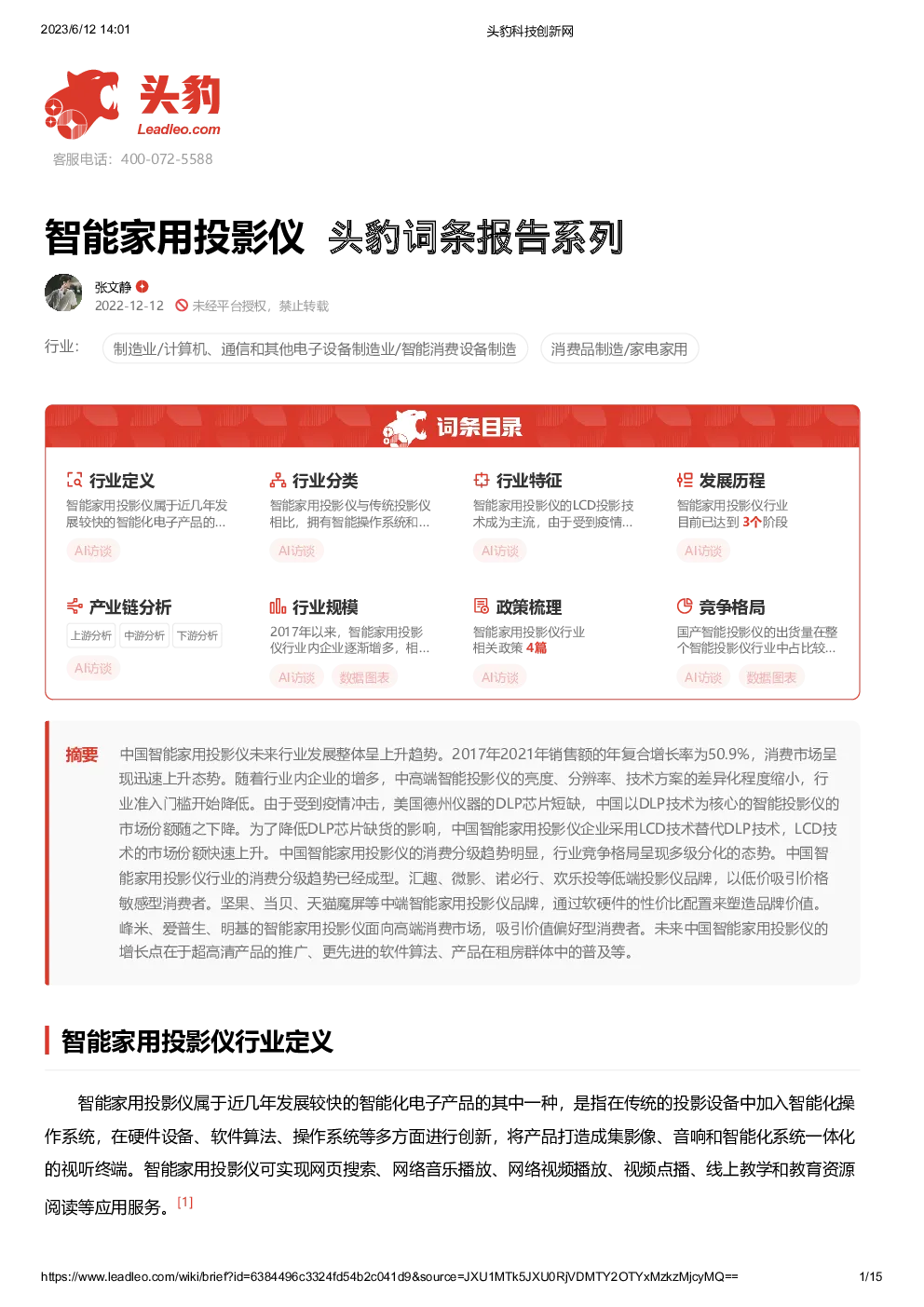 报告封面
