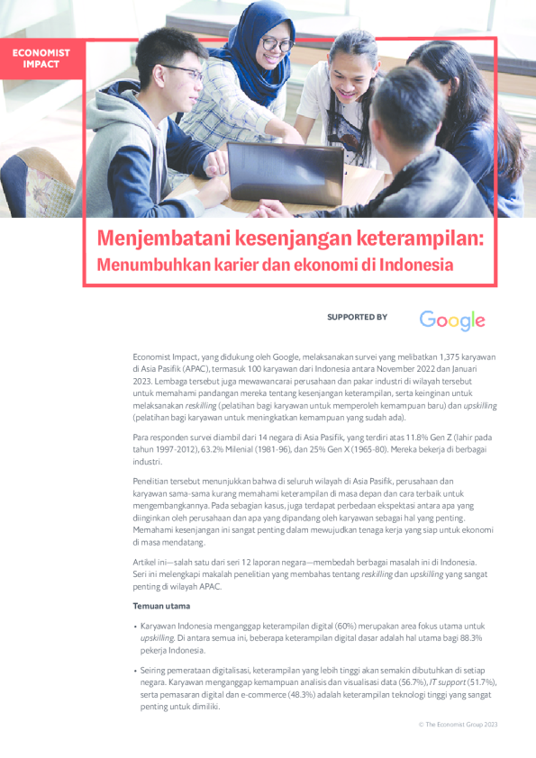 Menjembatani kesenjangan keterampilan ： Menumbuhkan karier dan ekonomi di 印度尼西亚