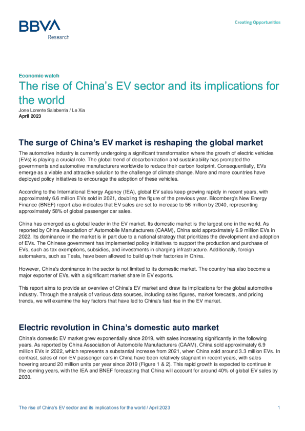 中国 EV 的兴起及影像