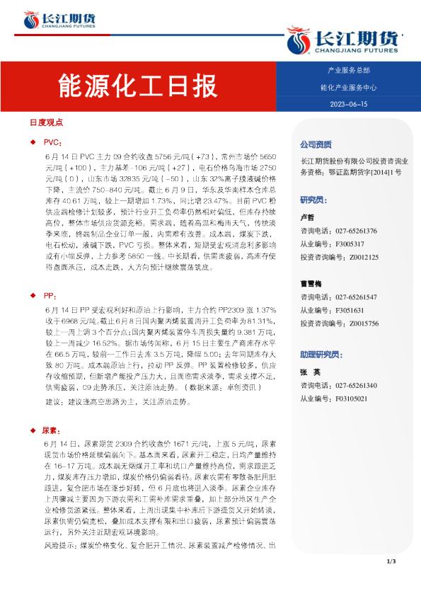 能源化工日报
