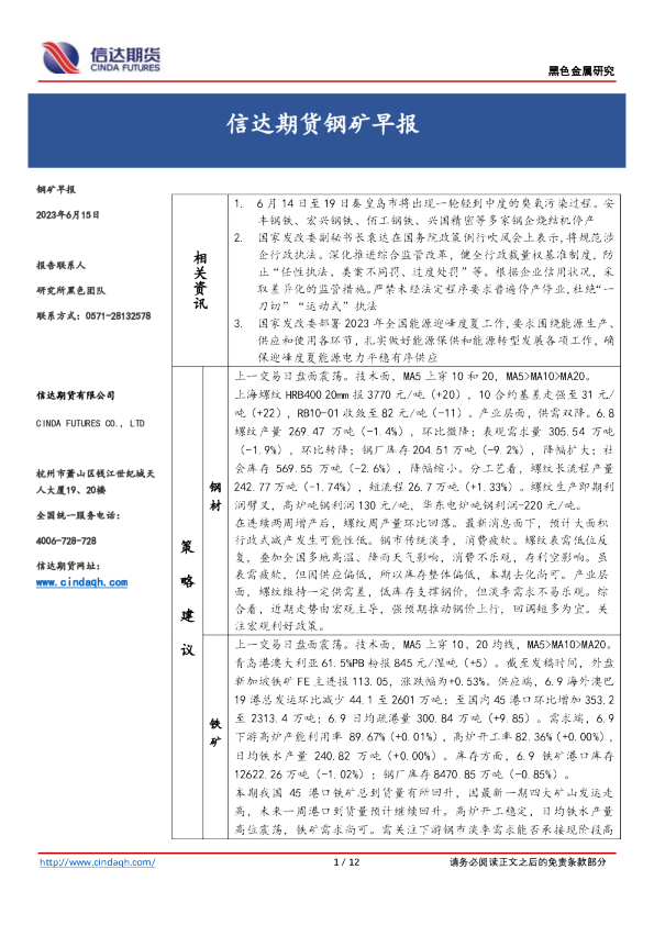 钢矿早报