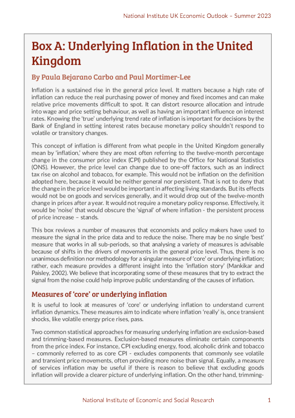 2023英国的基本通货膨胀