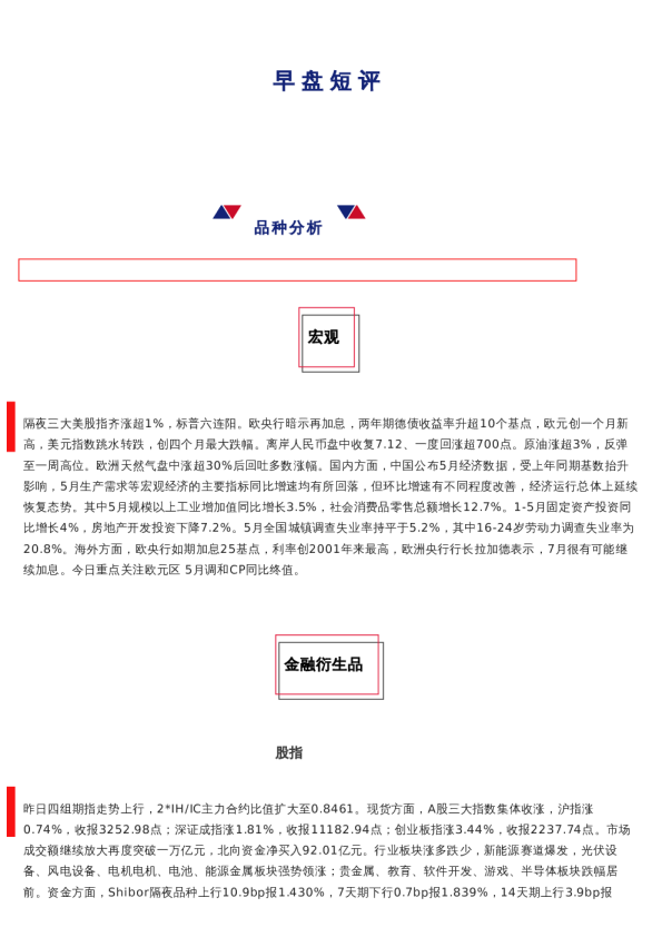 上海中期期货——早盘策略20230616