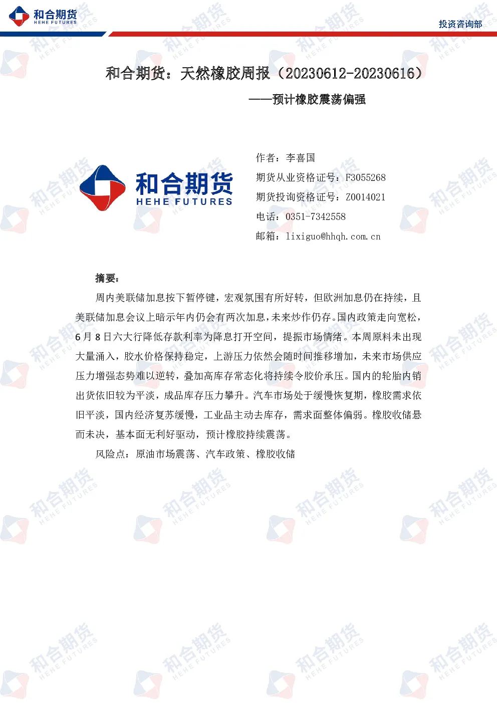 报告封面