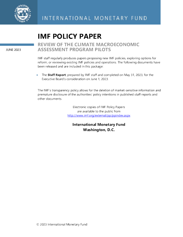 气候宏观经济评估项目试点回顾