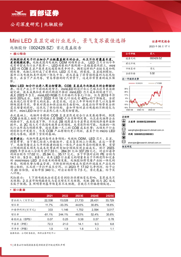 MiniLED直显突破行业龙头，景气复苏最佳选择