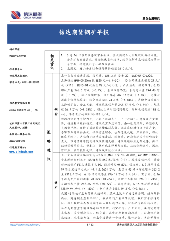 钢矿早报