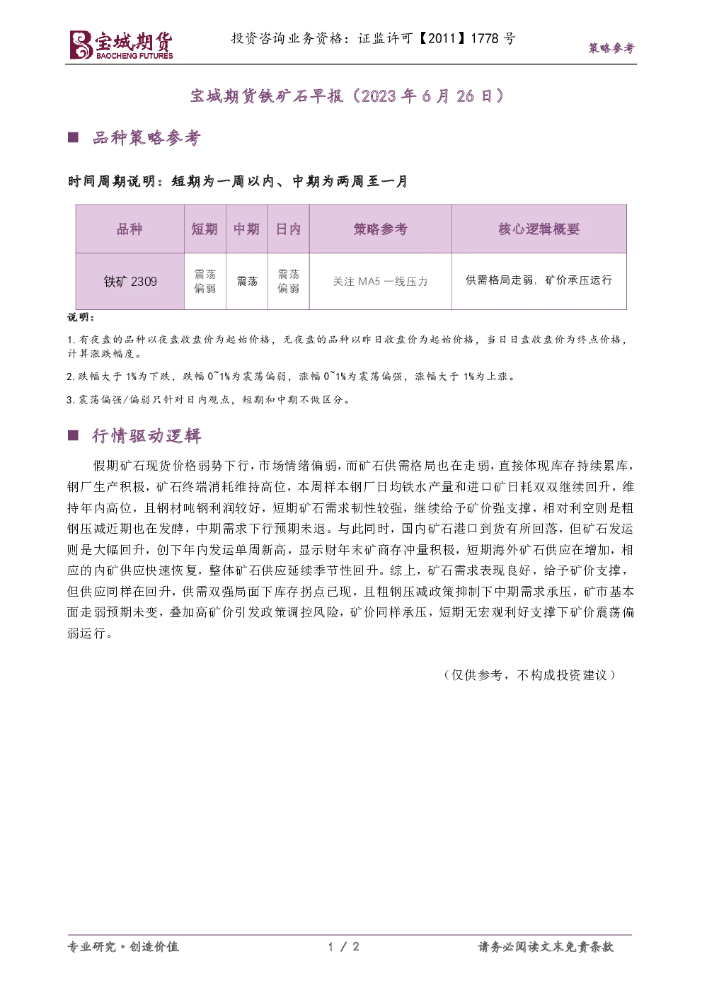报告封面