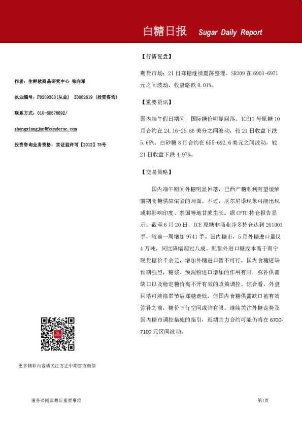 白糖日报