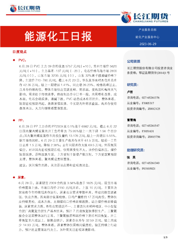 能源化工日报