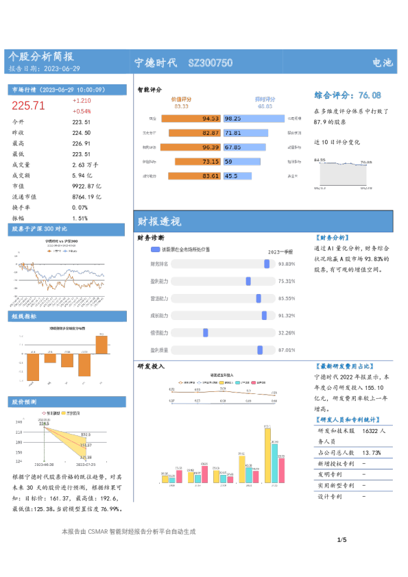个股分析简报-宁德时代