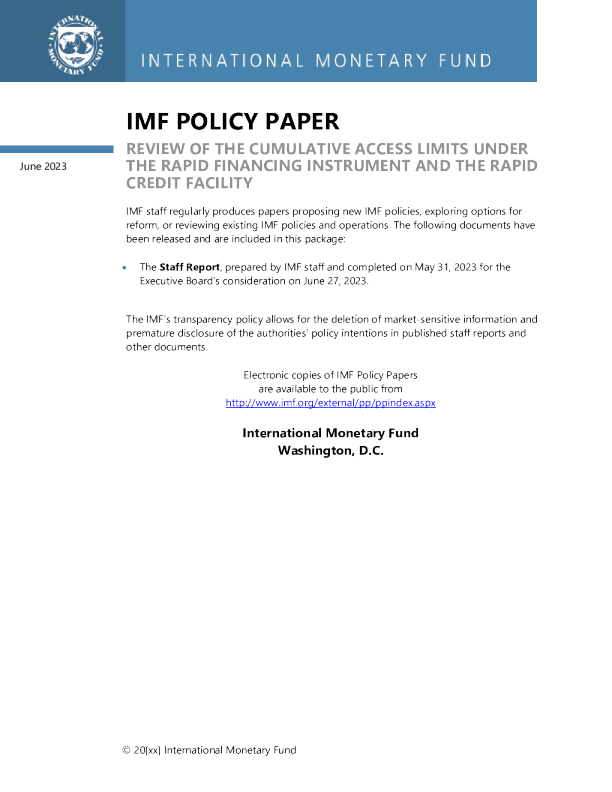 快速融资工具和快速信贷安排下的累积准入限额研究综述