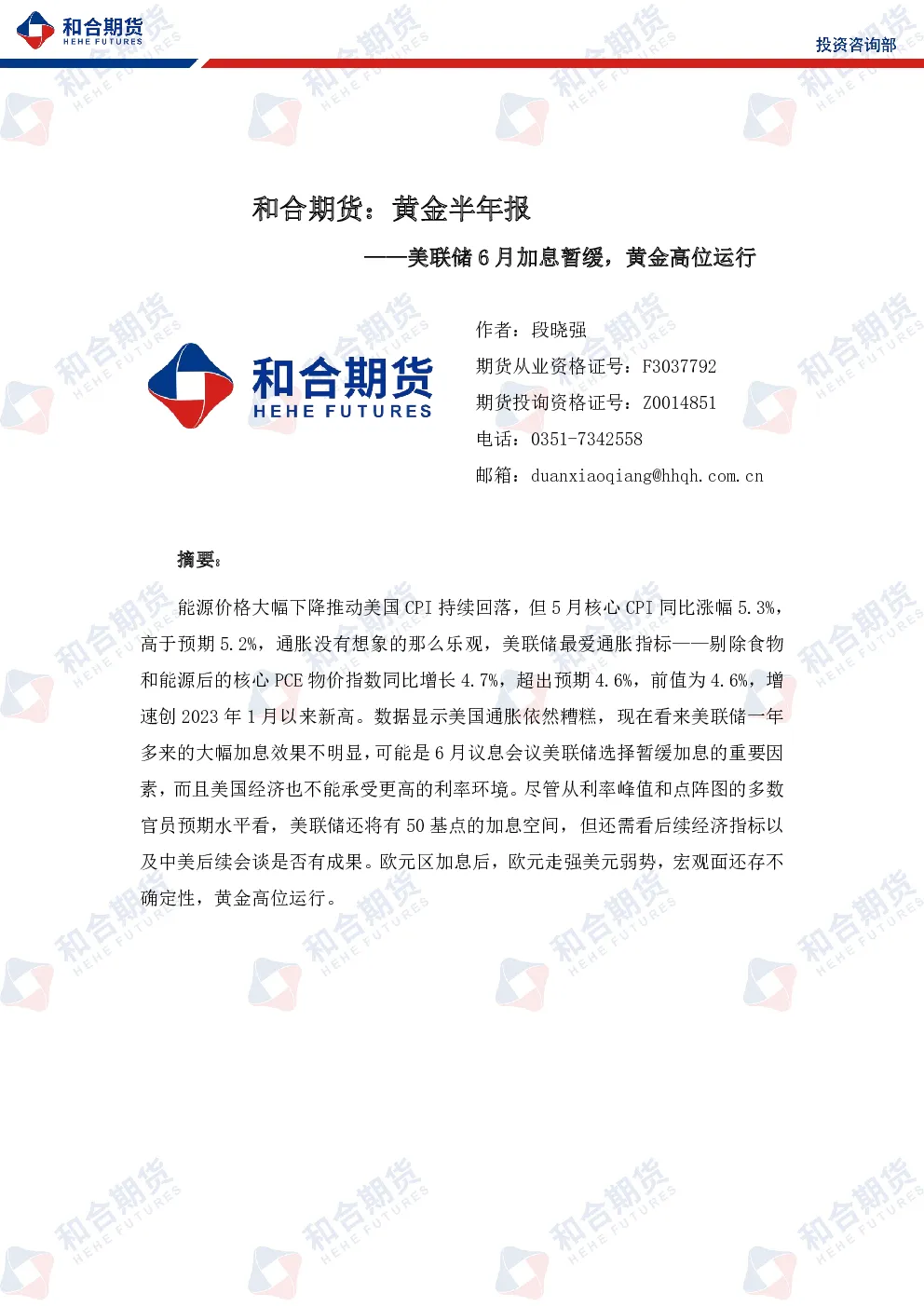 报告封面