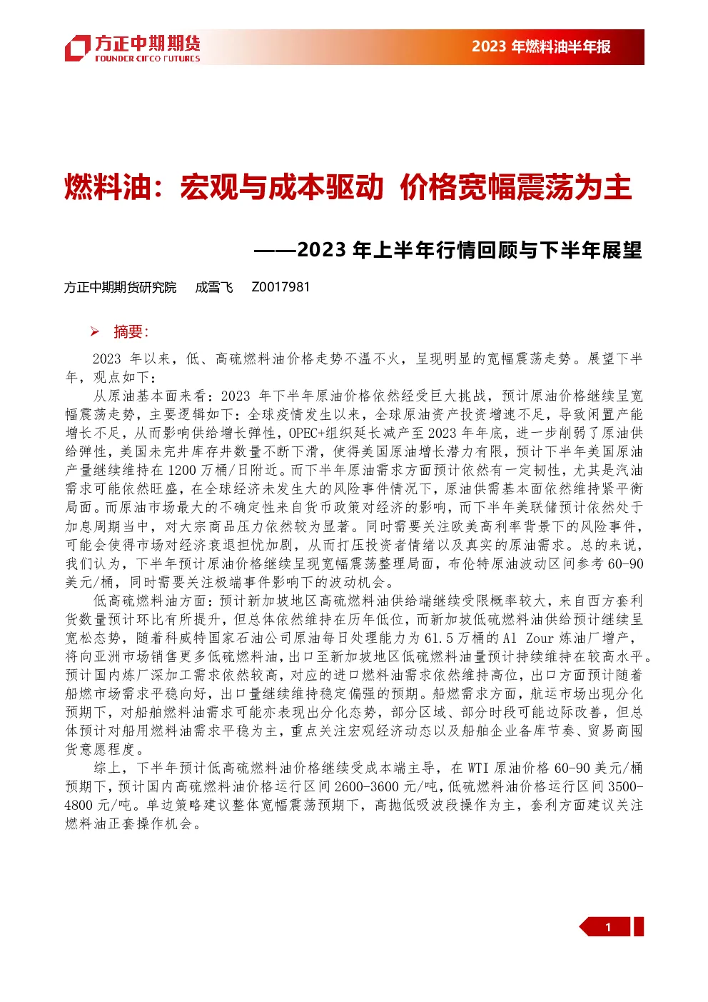 报告封面
