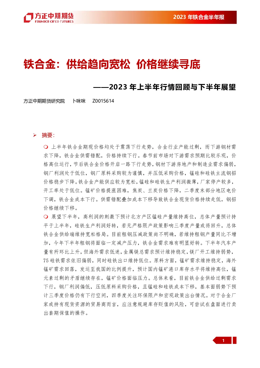 报告封面