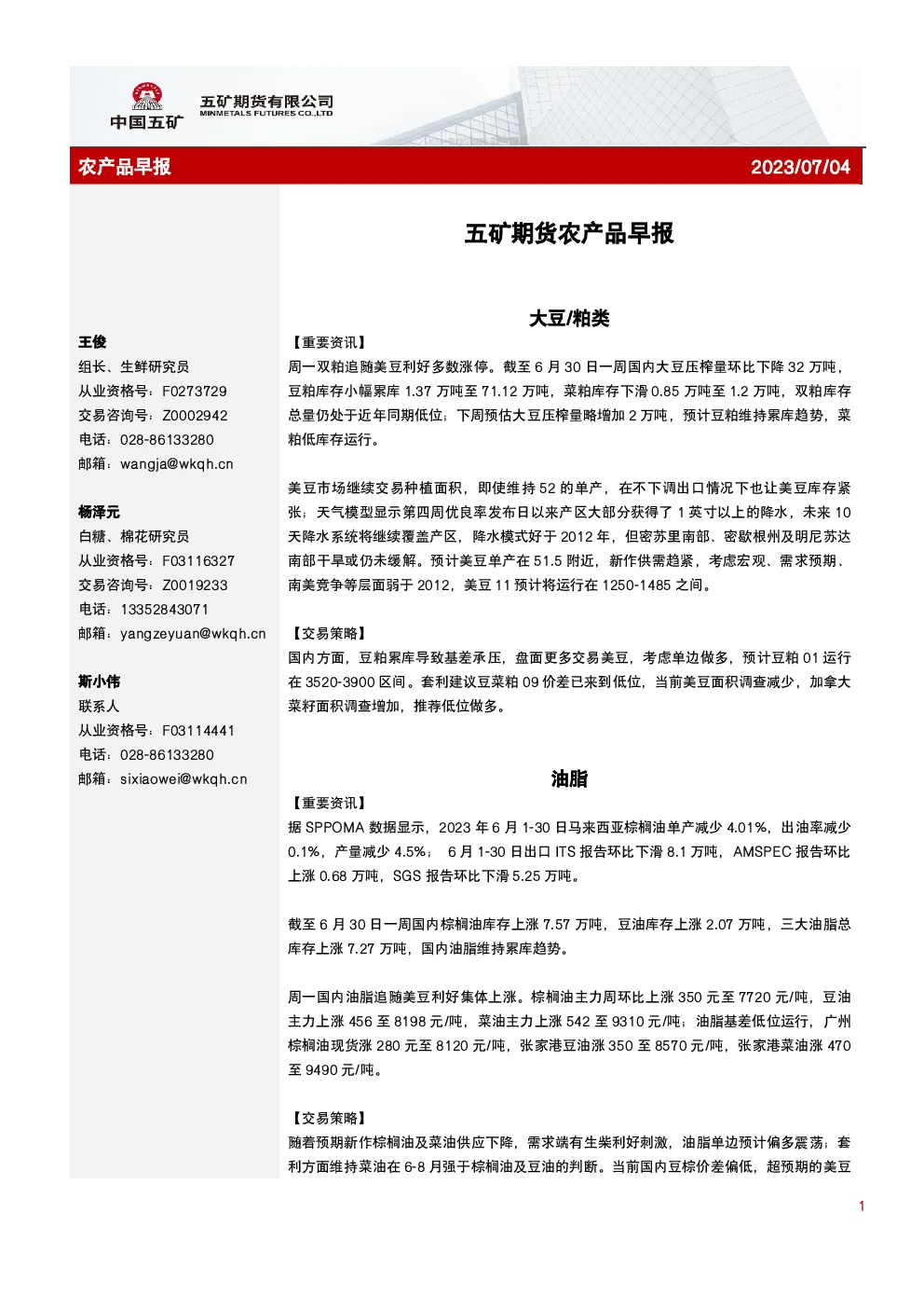 报告封面