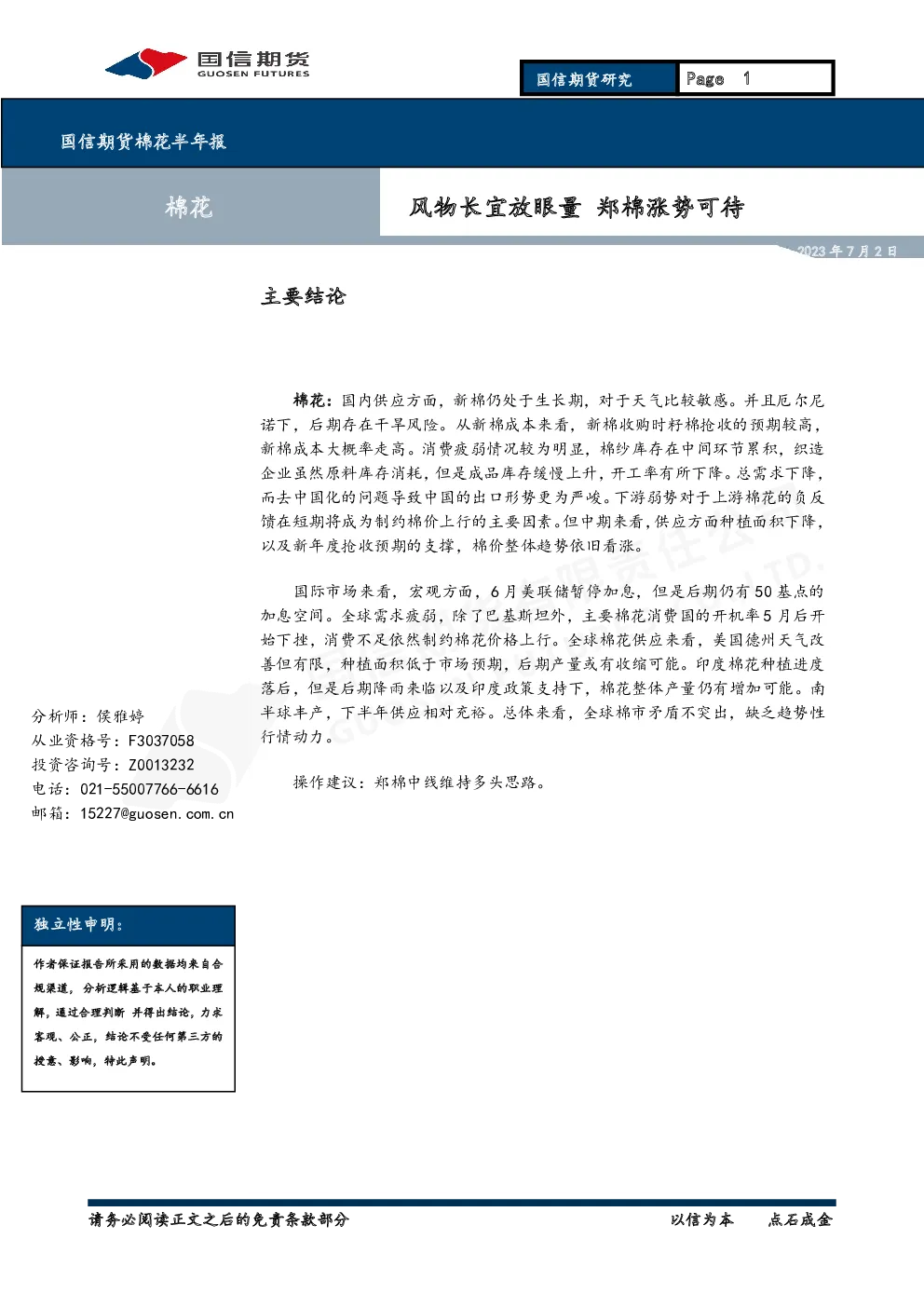 报告封面