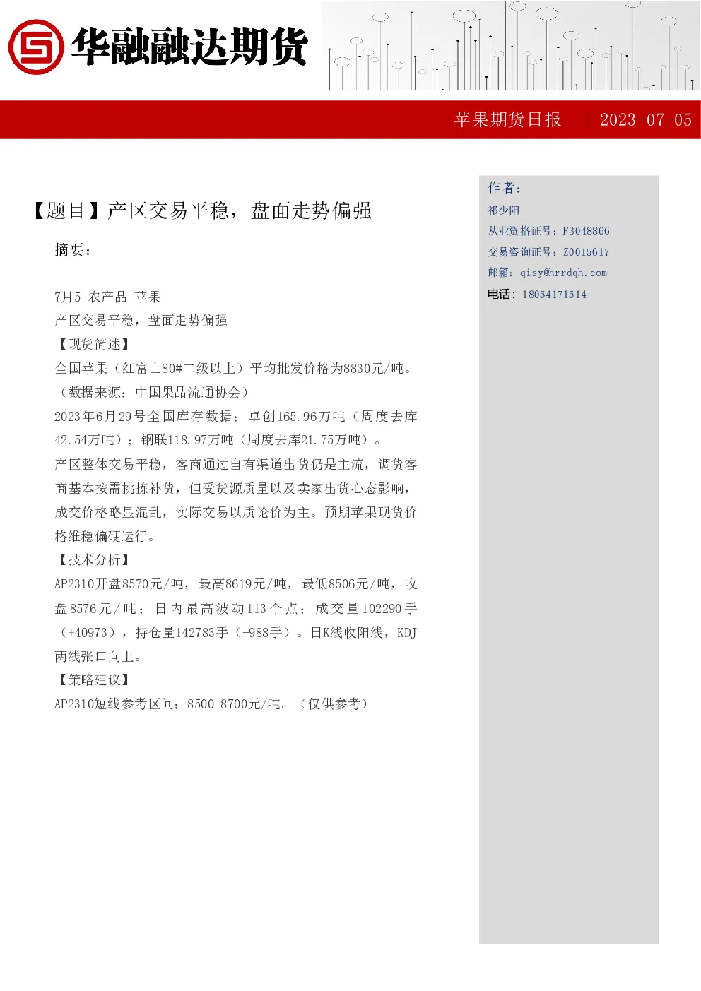 报告封面
