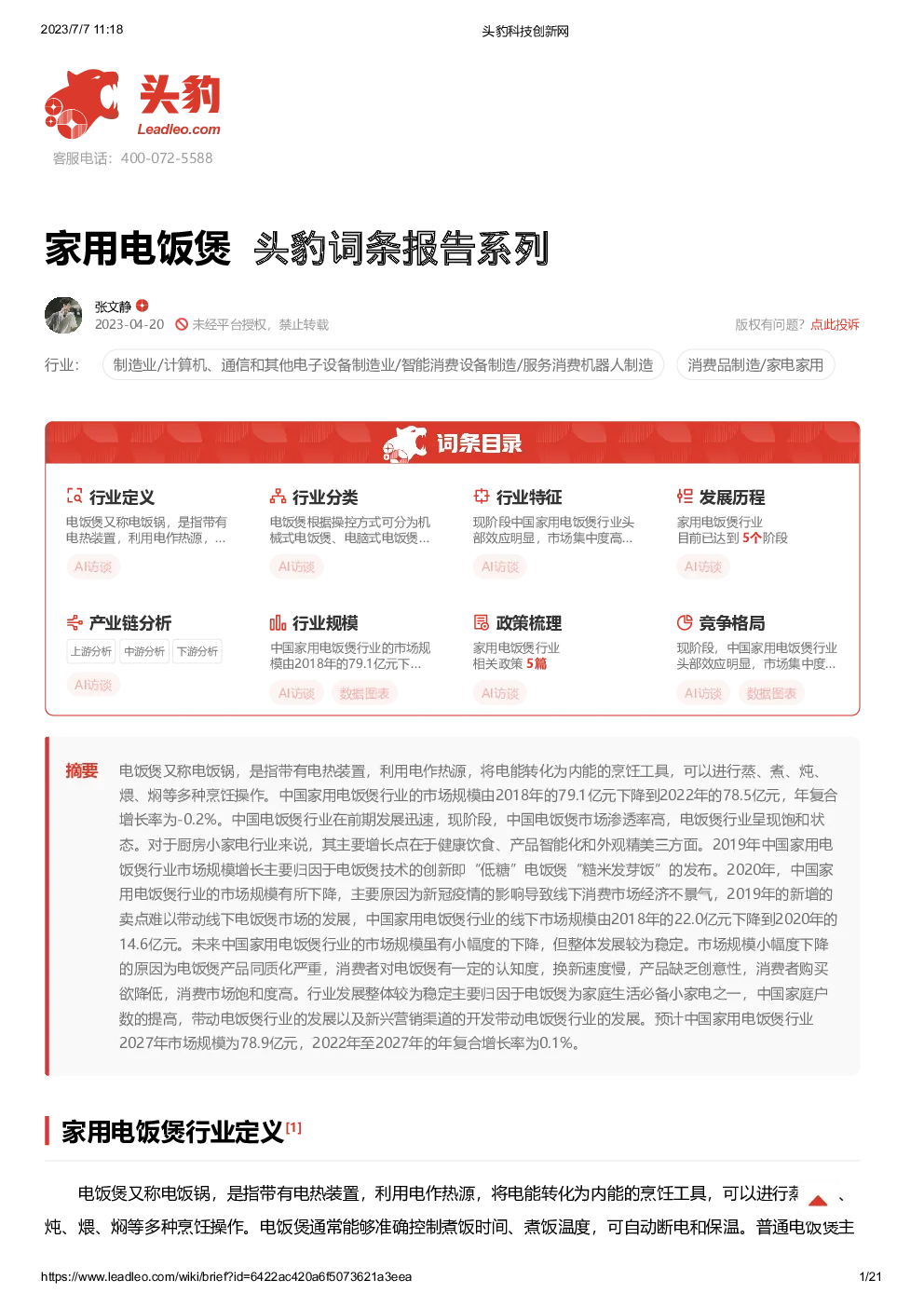 报告封面