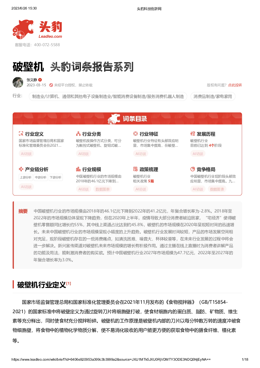 报告封面