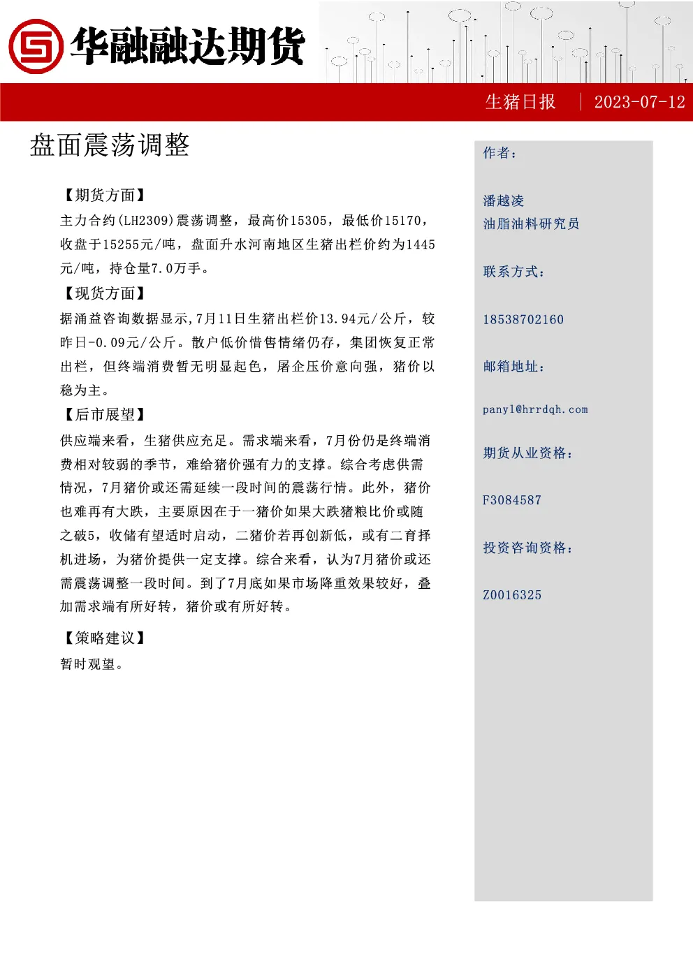 报告封面