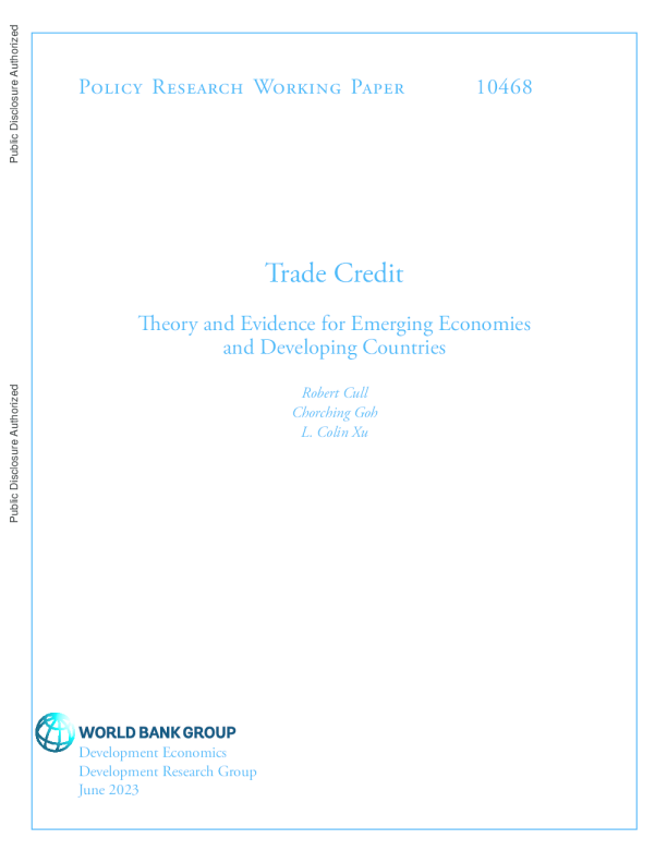 贸易信贷：新兴经济体与发展中国家的理论与证据