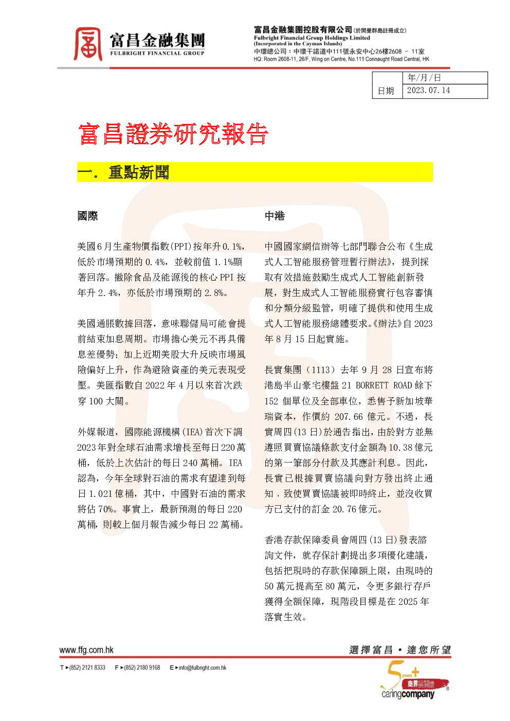 报告封面