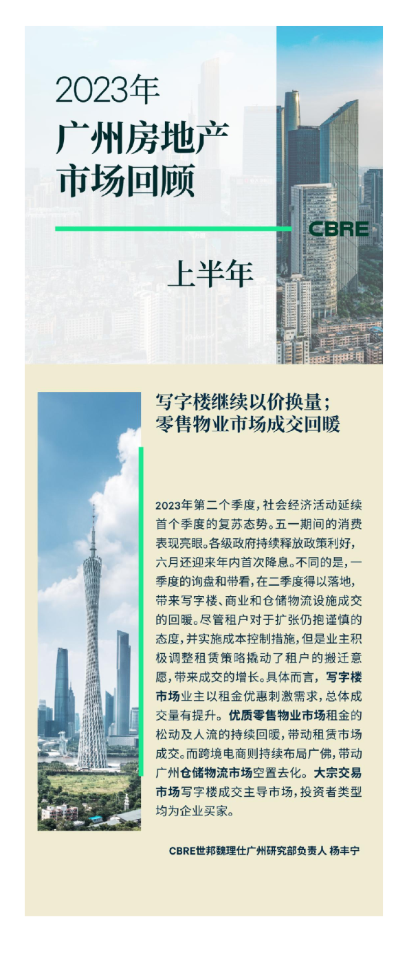 2023年上半年广州房地产市场回顾
