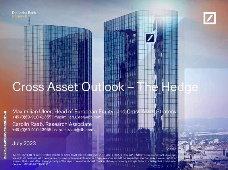 跨资产展望 ： 对冲