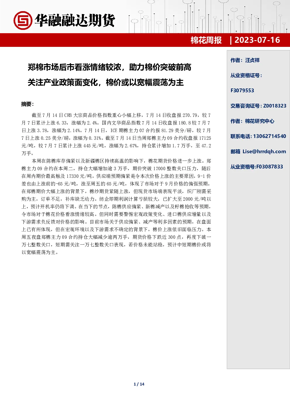 报告封面