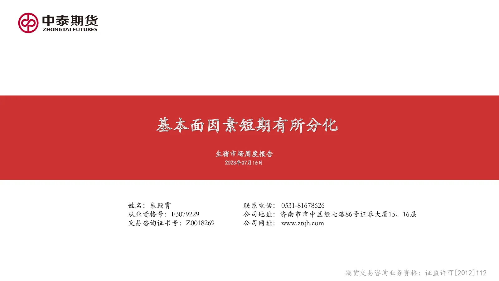 报告封面