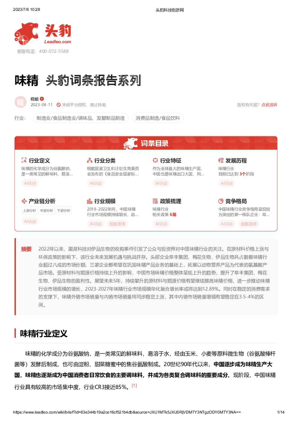 报告封面