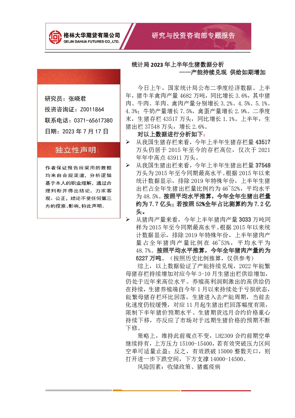 报告封面