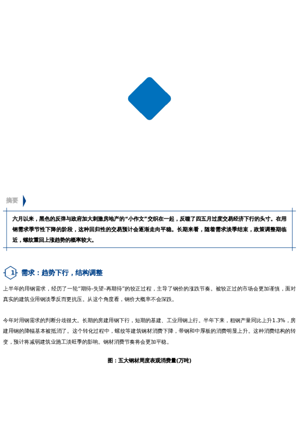 【中粮视点】黑色:震荡待涨